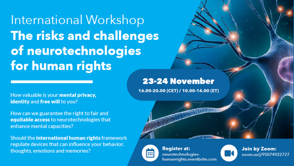 International Workshop on the risks and challenges of neurotechnologies ...