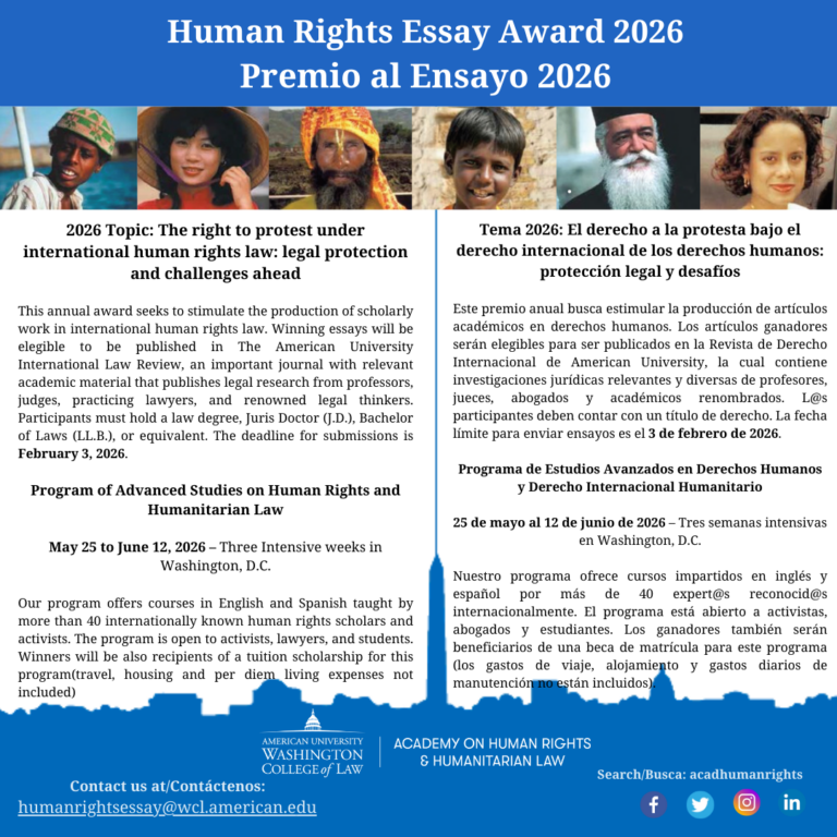 2026 Human Rights Essay Award Competition | Call for Papers Closes ...